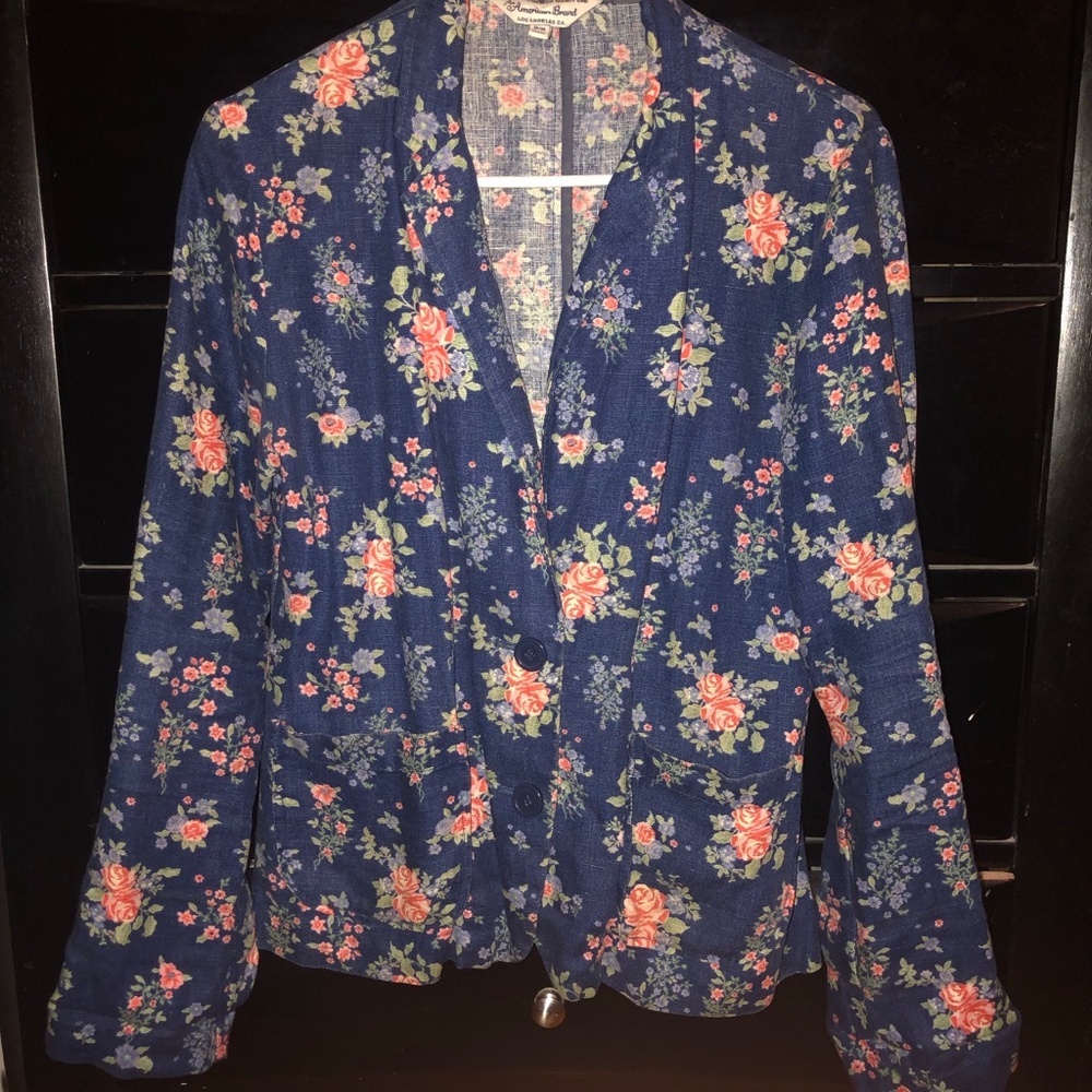 American Brand lite weight linen denim look blazer